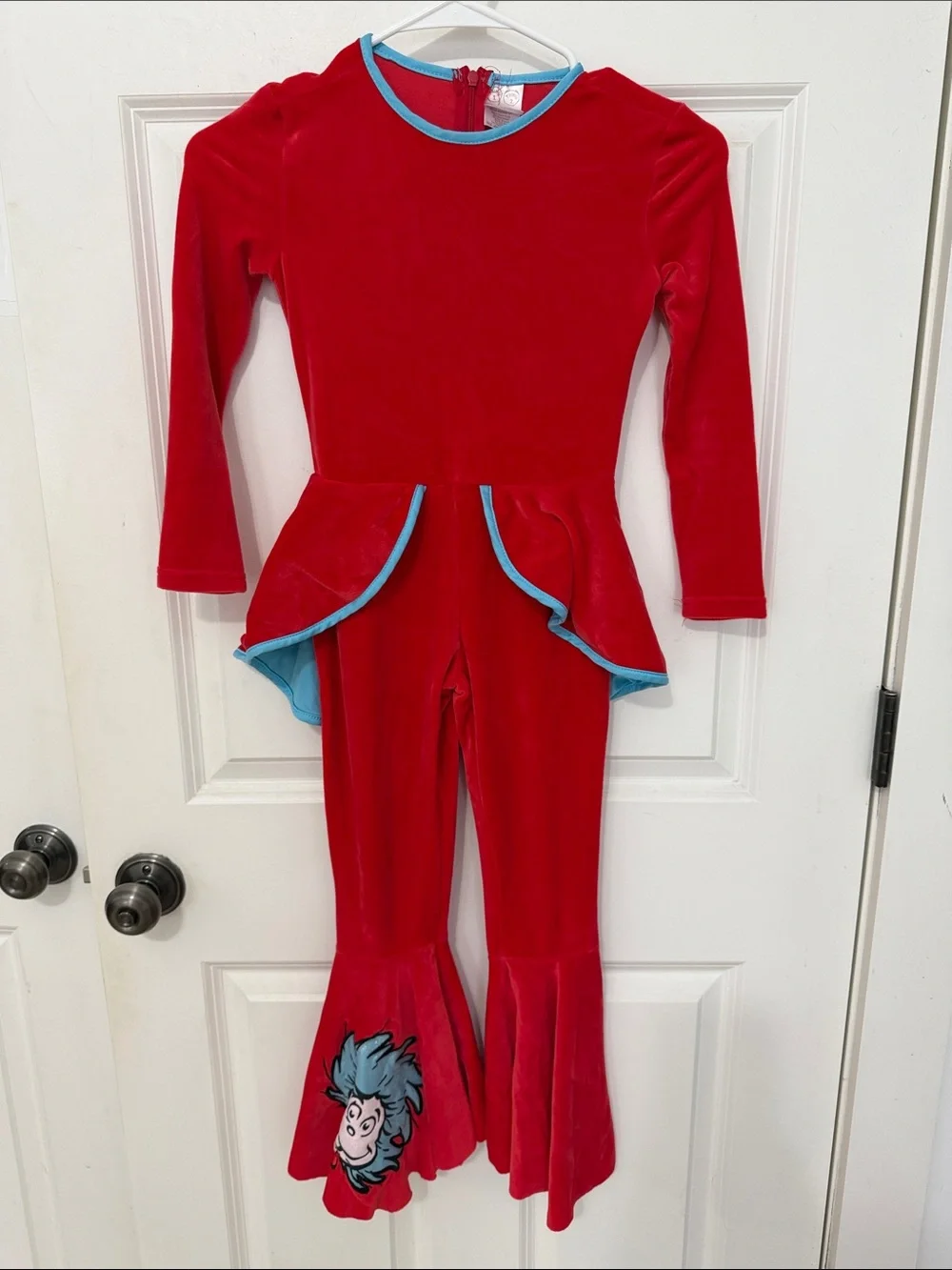 Dr. Seuss Thing 1 Red Kids Costume size small 4-6 Jumpsuit size small